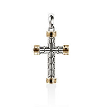 Essentials Spiritual 14K Gold & Silver Cross Pendant by John Hardy