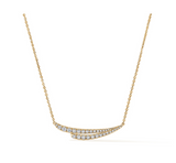 Vela 18K Yellow Gold 0.40cttw VS G-H French Cut Pave Diamond Pendant Necklace by HOF