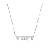 Barre 18K White Gold Floating 0.54cttw VS G-H Diamond Pendant Necklace 18" by HOF