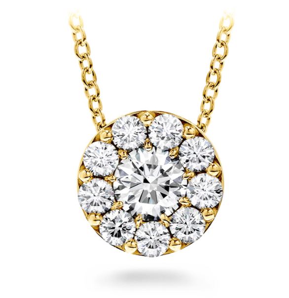 18K Yellow Gold HOF 1.01cttw VS-SI IJ Diamond Fulfillment Round Pendant 18"