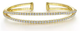14K Yellow Gold 1.57cttw SI2 G-H Split Diamond Cuff by Gabriel
