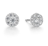 18K White Gold 1.02cttw VS-SI GH HOF Tessa Diamond Circle Earrings