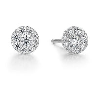 18K White Gold 1.02cttw VS-SI GH HOF Tessa Diamond Circle Earrings