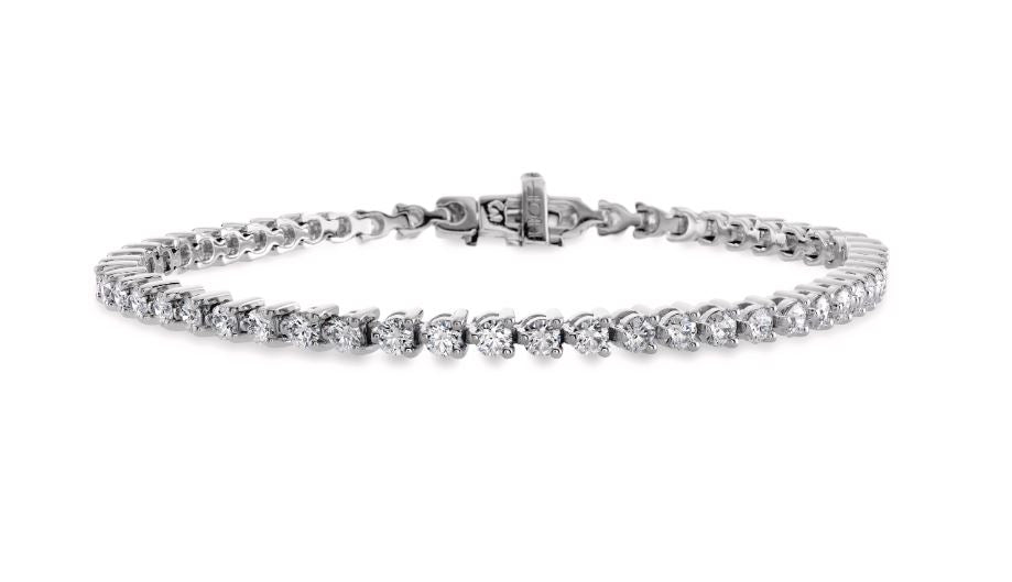 18K White Gold 2.93cttw VS-SI IJ HOF Select Temptation Bracelet 7"