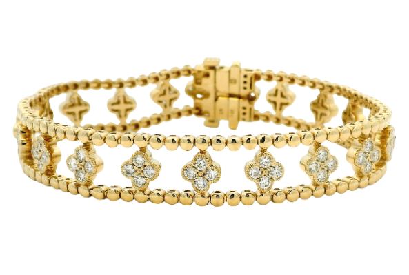14K Yellow Gold 2.70cttw SI H-I Diamond Bracelet