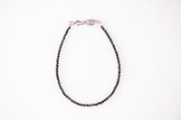 14K White Gold 10.10cttw Black Diamond Bead Bracelet 7"