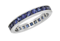 14K White Gold 1.60cttw Sapphire Channel Eternity Band