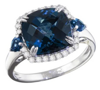 London Blue Topaz and Diamond Ring by Bellarri