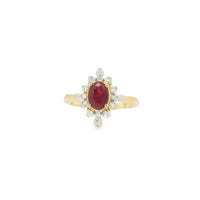 14K Yellow Gold 0.90cttw Ruby & 0.25cttw Diamond Ring by RJM