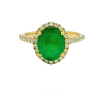 14K Yellow Gold 1.75ct Emerald & 0.44cttw Diamond Ring by RJM