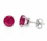 14K White Gold 1.27cttw Ruby Stud Earrings