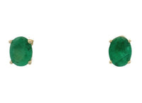 14K Yellow Gold 0.62cttw Emerald Earrings