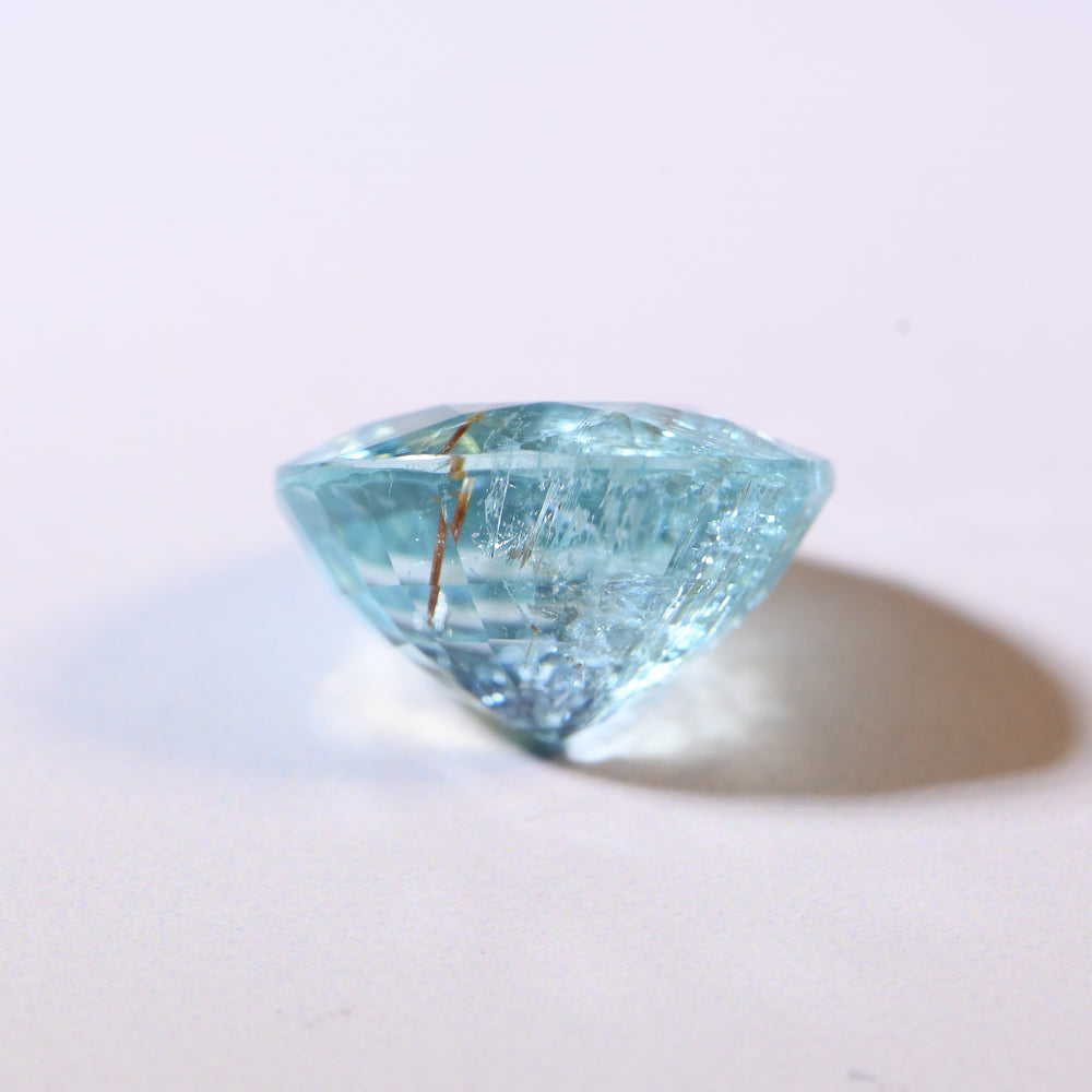 Loose 5.94ct 11.82x10.81x7.16 Oval Light Blue Paraiba Type Tourmaline