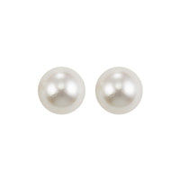 Sterling Silver 7.0mm White Freshwater Pearl Earrings