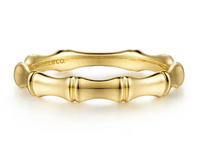 Gold Bamboo Stackable Ring by Gabriel & Co