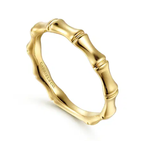 Gold Bamboo Stackable Ring by Gabriel & Co
