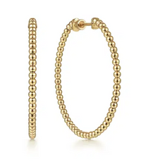 Yellow Gold Bujukan Classic Hoop Earrings