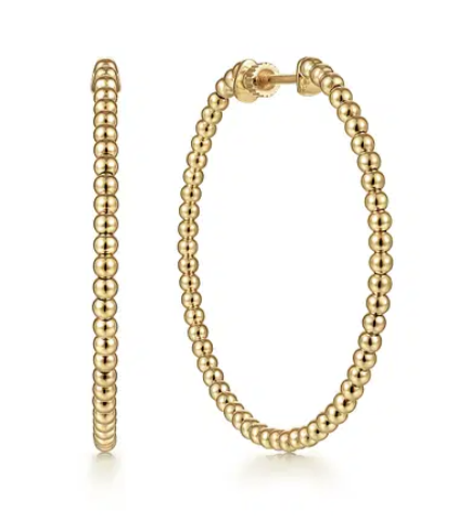Yellow Gold Bujukan Classic Hoop Earrings