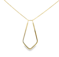14K Yellow Gold Ring Holder Pendant Necklace 18"
