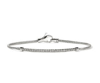 JH Essentials Silver 0.24cttw Diamond Pave 1.8mm Bracelet Sz M by John Hardy
