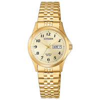 Stainless Steel Gold-Tone Ladies Quartz WR50 Expandable Band Watch by Citizen