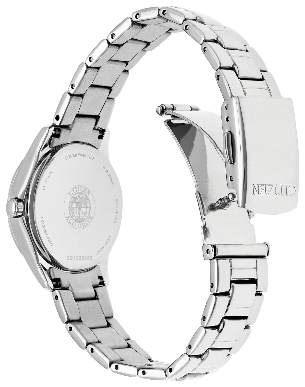 Ladies Eco-Drive Silhouette Crystal Watch with Blush Pink Dial by Citizen