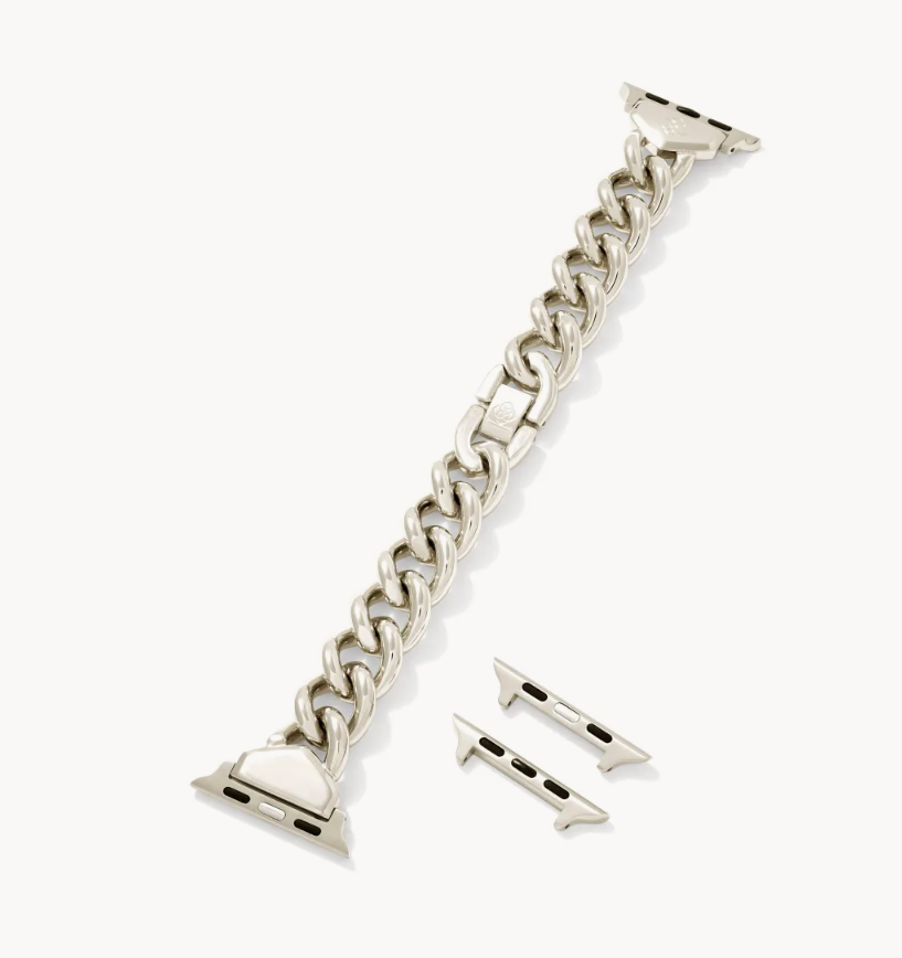 Whitley Chain Watch Band in Silver Stainless Steel by Kendra Scott