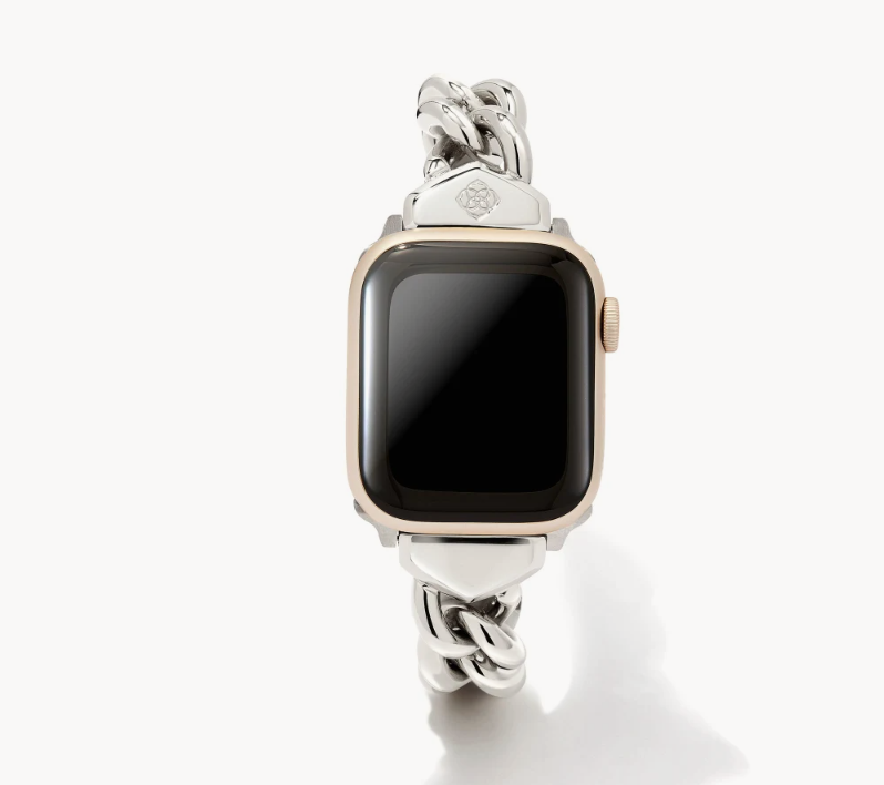 Whitley Chain Watch Band in Silver Stainless Steel by Kendra Scott