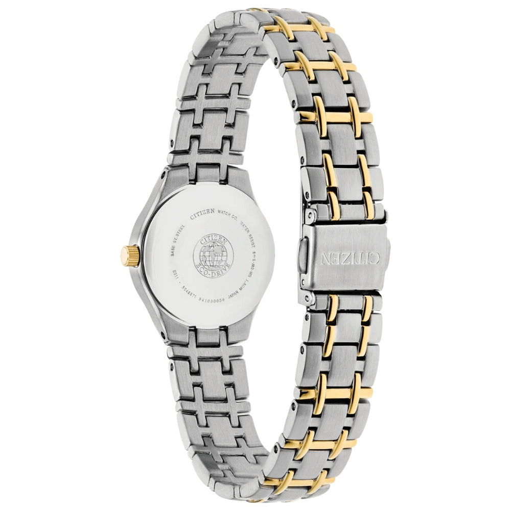 Corso Two-Tone Stainless Steel Bracelet with White Dial Watch by Citizen