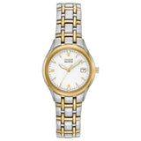 Corso Two-Tone Stainless Steel Bracelet with White Dial Watch by Citizen