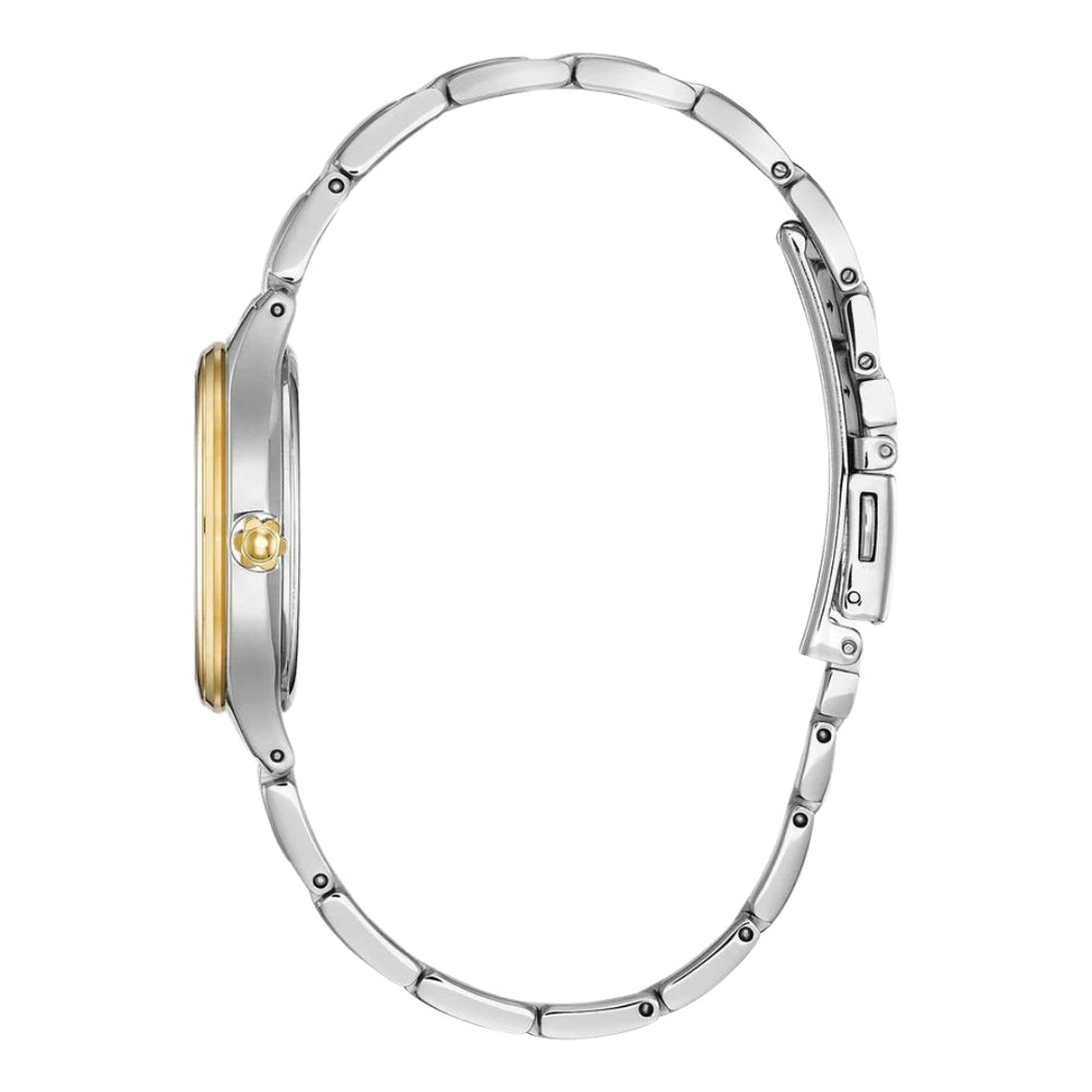 Ladies Eco Drive Corso Two-Tone Stainless Steel Watch with Silver-White Dial with Diamond Accents by Citizen