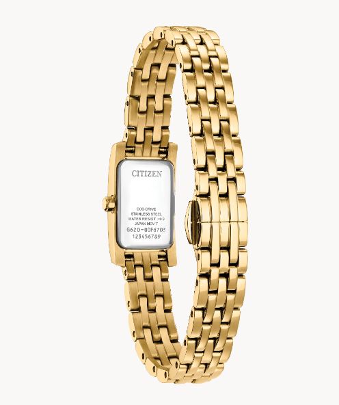 Ladies Eco Drive Petite Palidoro MOP Dial Gold-Tone Watch