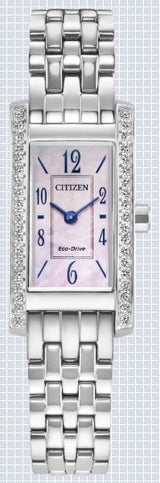 Ladies Eco Drive Petite Palidoro MOP Dial Silver-Tone Watch