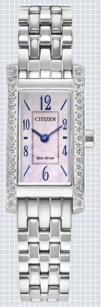 Ladies Eco Drive Petite Palidoro MOP Dial Silver-Tone Watch