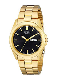 Men's Quartz Gold Tone Stainless Bracelet Watch by Citizen