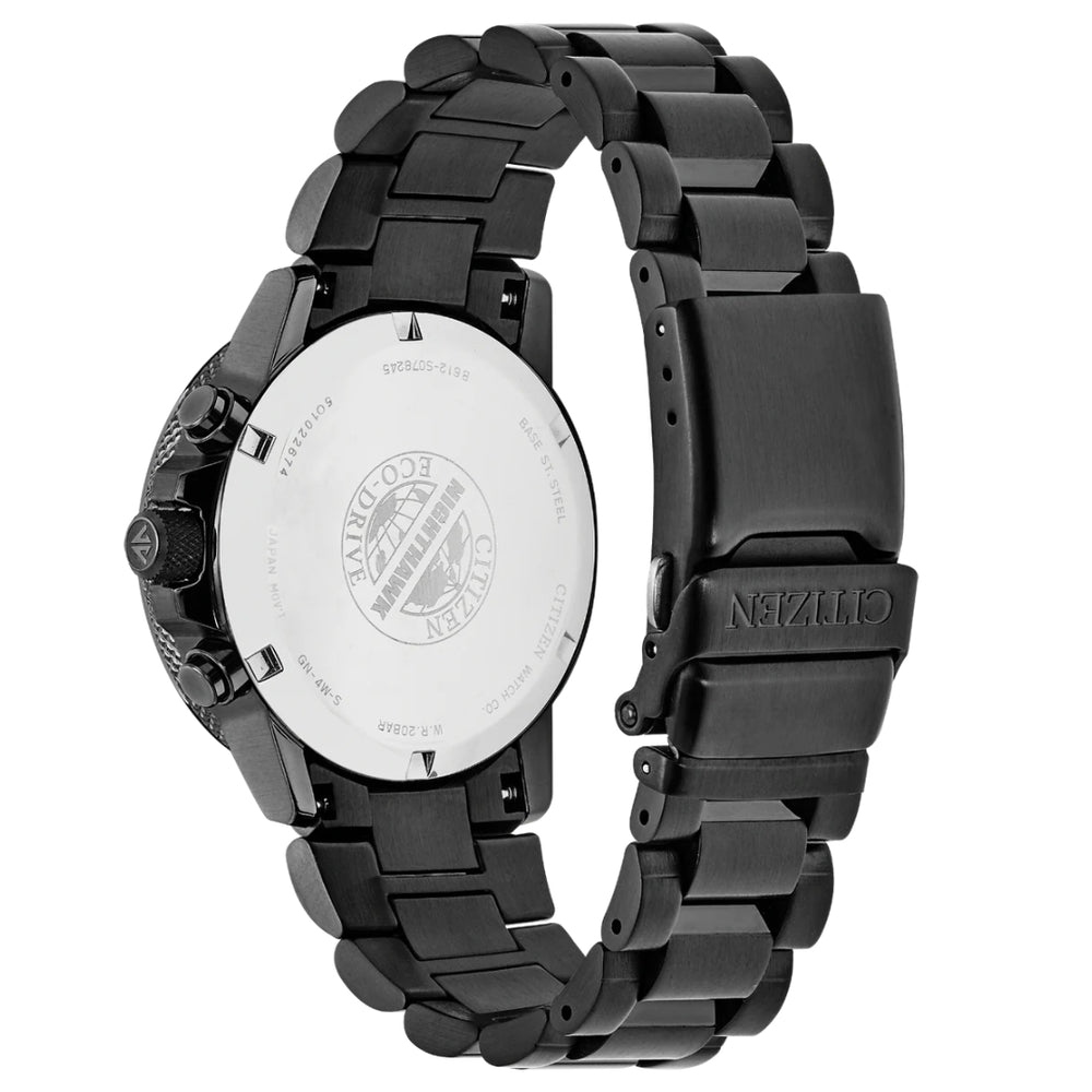Nighthawk Black Ion-Plated Stainless Steel with Chronograph & Tachymeter by Citizen