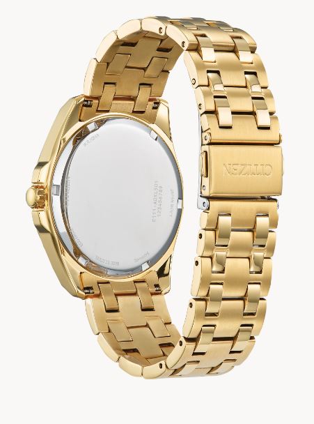 Men's Eco Drive Peyten Gold-Tone Stainless Steel Watch with Champagne Face by Citizen