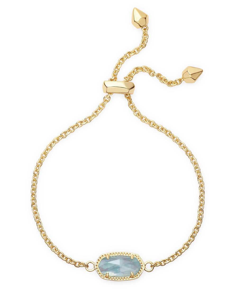 Elaina Gold Plated Light Blue Illusion Delicate Chain Bracelet by Kendra Scott