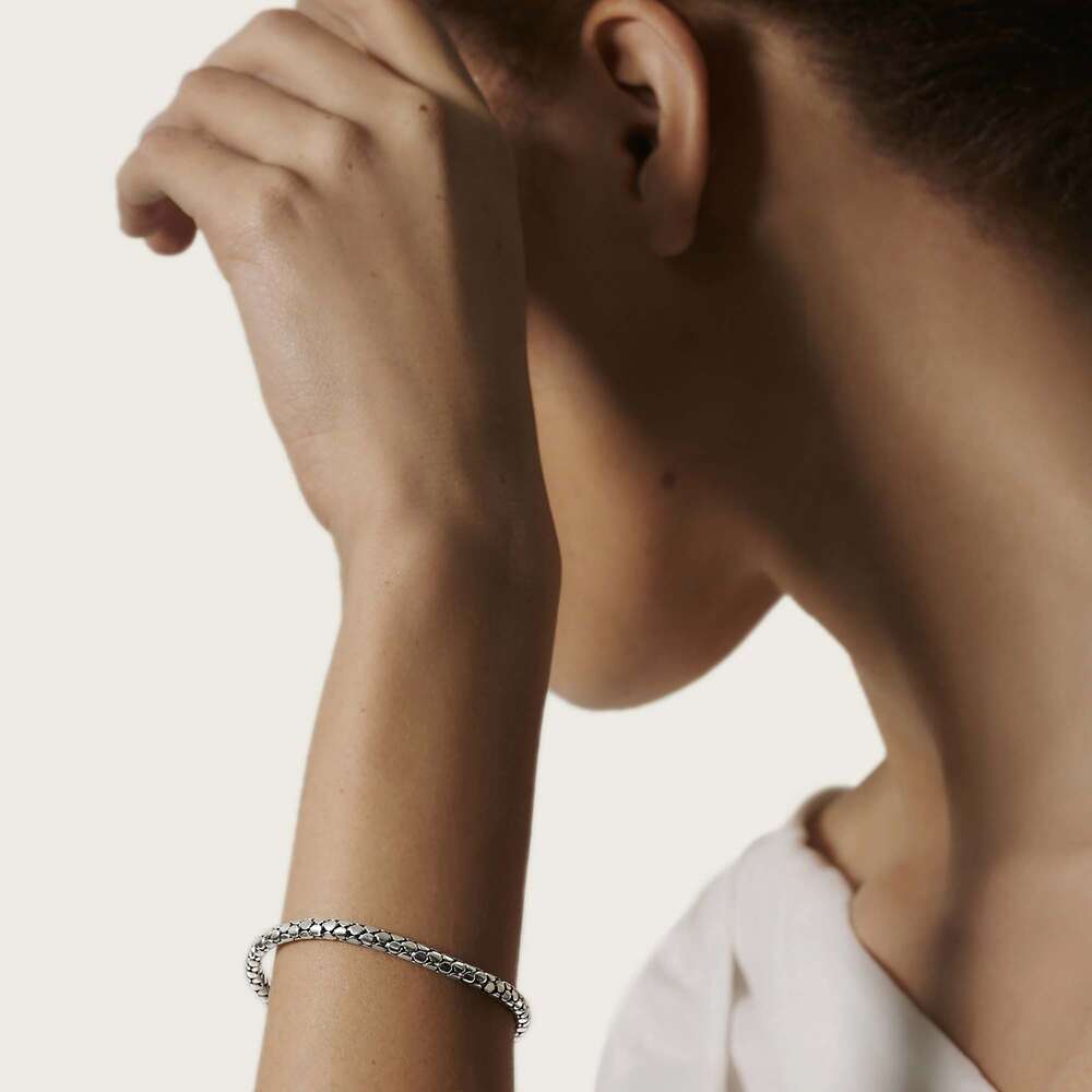 Dot Silver Slim Chain Bracelet Size M by John Hardy