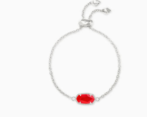Elaina Silver Plated  Red Illusion Adjustable Bracelet by Kendra Scott