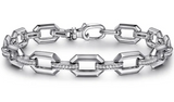 Sterling Silver 0.50cttw White Sapphire Link Chain Tennis Bracelet Sz 7.5 by Gabriel
