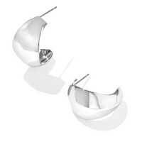 Krista Silver Metal Hoop Earrings by Kendra Scott
