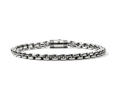 Chains Silver 4.8mm Box Chain Bracelet Sz L by John Hardy