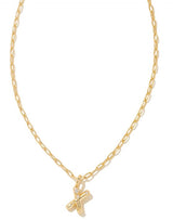 Crystal Letter X Gold Plated White CZ Short Pendant Necklace by Kendra Scott