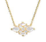 Abbie Gold Plated Neutral Mix Crystal Short Pendant Necklace by Kendra Scott
