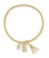 2026 Graduation Gold Plated Dichroic Glass Stretch Bracelet by Kendra Scott