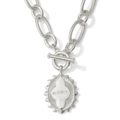 Mama Silver Link & Chain Necklace by Kendra Scott
