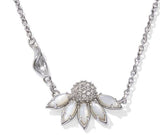 Anya Flower Silver Ivory Mix Short Pendant Necklace by Kendra Scott