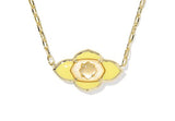 Abbie Medallion Gold Plated Yellow Mix Short Pendant Necklace by Kendra Scott