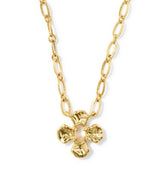 Leanne Gold Plated Natural Mother of Pearl Short Pendant Necklace by Kendra Scott